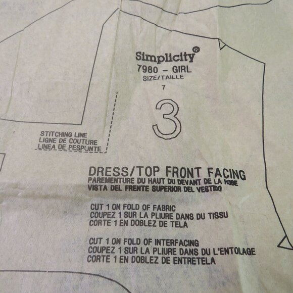 Simplicity 7980 Sewing Pattern size 7-10 Purse, Dress, Jacket, Sleeveless Top - Picture 10 of 10